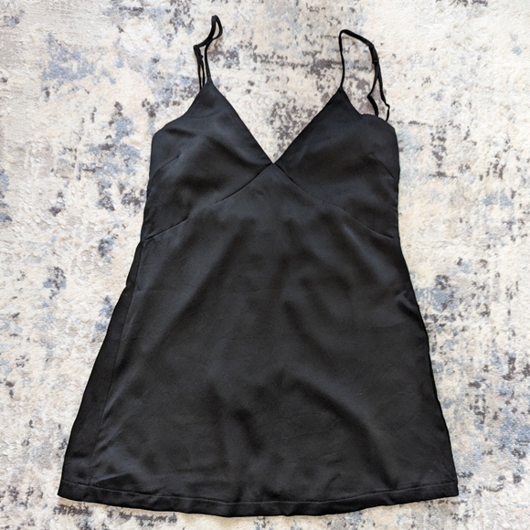 Little Black Dress: Spaghetti Mini Satin - Picture 3 of 5